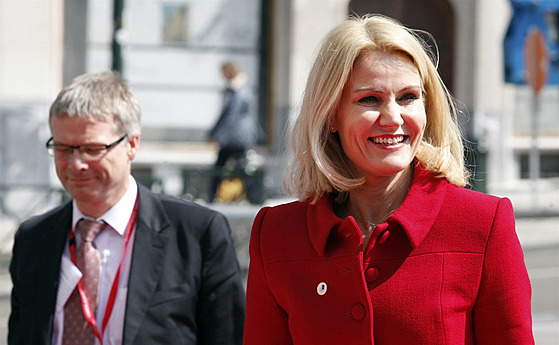 Dánská premiérka Helle Thorning-Schmidtová na mimoádném summitu v Bruselu (23....