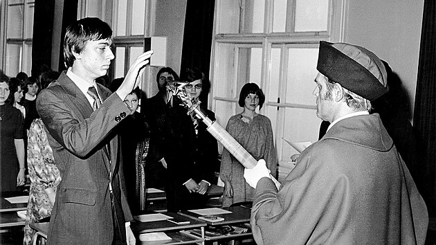 Fotografie Pavla Švandy ze studentských let.