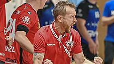 Kouč novoveselských házenkářů Peter Kostka. Kouč novoveselských házenkářů Peter Kostka.