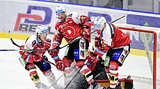 Momentka pardubických hokejistů. Momentka pardubických hokejistů.