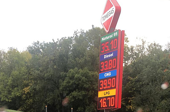 Cenovka u CNG je u vyí ne u benzinu. (13. íjna 2021)