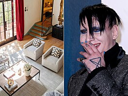 Americký hudební skladatel Marilyn Manson prodává svj dm v losangeleské...
