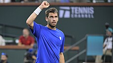 Brit Cameron Norrie se hecuje na turnaji v Indian Wells. Brit Cameron Norrie se hecuje na turnaji v Indian Wells.