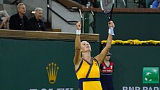 Viktoria Azarenková v semifinále turnaje v Indian Wells. Viktoria Azarenková v semifinále turnaje v Indian Wells.
