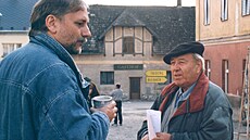 Kameraman Vladímír Opletal (vpravo) při natáčení se Zdeńkem Zelenkou Kameraman Vladímír Opletal (vpravo) při natáčení se Zdeńkem Zelenkou