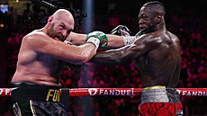 Britský boxer Tyson Fury (vlevo) a Deontay Wilder z USA v boji o titul... Britský boxer Tyson Fury (vlevo) a Deontay Wilder z USA v boji o titul...