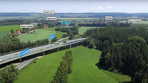 Vizualizace dálniční estakády na úseku D35 Janov - Opatovec.