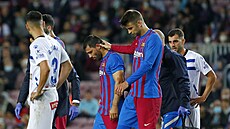 Sergio Agüero z Barcelony po zdravotních potíích opoutí hit v utkání s...