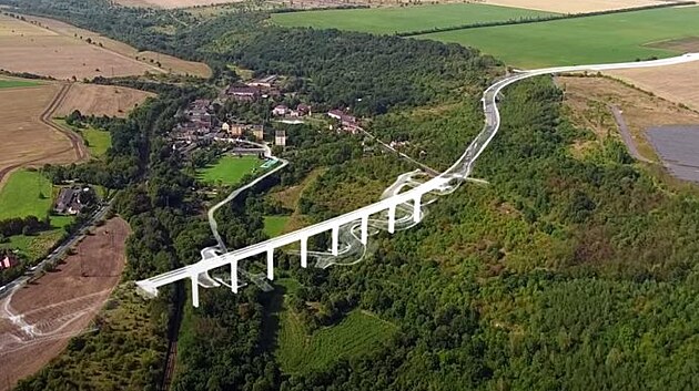 Součástí obchvatu je i 377 metrů dlouhý most na pilotech.