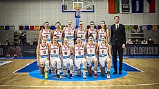 eské hráky ped úvodním zápasem kvalifikace na Eurobasket 2023. Horní ada:...