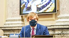 Ministr zdravotnictví Adam Vojtěch na jednání vlády Ministr zdravotnictví Adam Vojtěch na jednání vlády