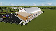 Vizualizace Zimního stadionu. Vizualizace Zimního stadionu.