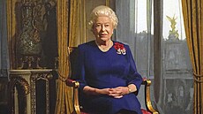 Královna Albta II. na portrétu Darrena Bakera k 90. výroí britských...