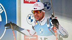 Michal Krmá na startu vytrvalostního závodu v Östersundu