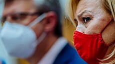 Tisková konference ANO. Poslanecká sněmovna. Na snímku Alena Schillerová. (23.... Tisková konference ANO. Poslanecká sněmovna. Na snímku Alena Schillerová. (23....