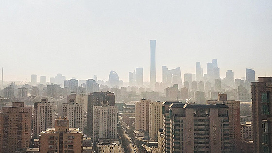 Panorama Pekingu (4. února 2019)