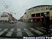 Cyklista projel křižovatku na červenou Cyklista projel křižovatku na červenou