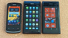 Nokia 700 se Symbianem, N9 s MeeGo a Lumia 800 s Windows Phone