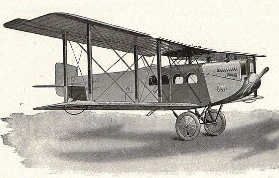 Aero A.10, výtvarné ztvárnní z dobového asopisu Letectví