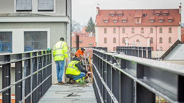 Společnost Metrostav dokončila instalaci nové lávky nad Jiráskovým jezem v Českých Budějovicích.