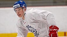 Michal Hrádek na tréninku hokejové dvacítky Michal Hrádek na tréninku hokejové dvacítky