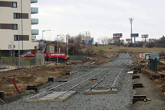 Stavba tramvajové trati z Barrandova do Holyn