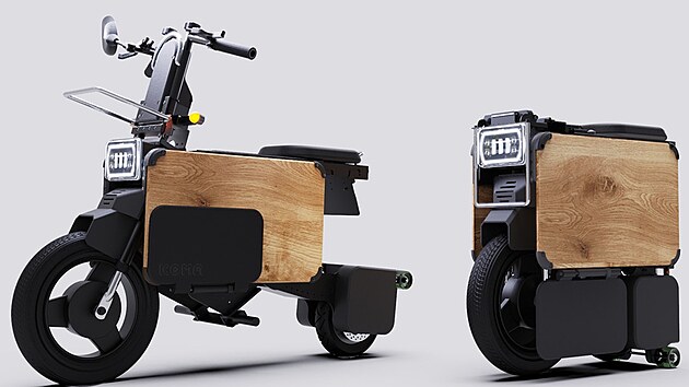Elektrickı minimotocykl Tatamel Bike lze složit do „škatule“ o délce 70 cm, vıšce 68 cm a šířce 26 cm.