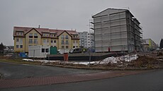 Výstavba bytového domu v Kaznjov na Plzesku.