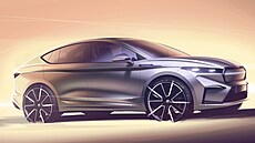 Oficiální skica Škody Enyaq iV Coupé Oficiální skica Škody Enyaq iV Coupé