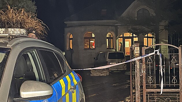 Místo na Mělnicku, kde byl zavražděný muž nalezen (23. ledna 2022)