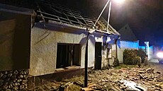 Výbuch zranil obyvatele domu. (26. ledna 2021)