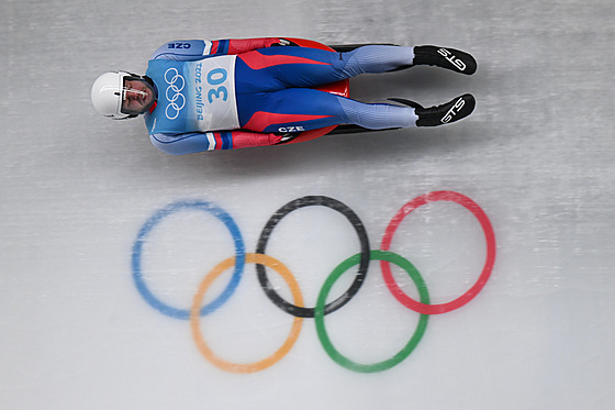 Michael Lejsek v olympijském korytu.