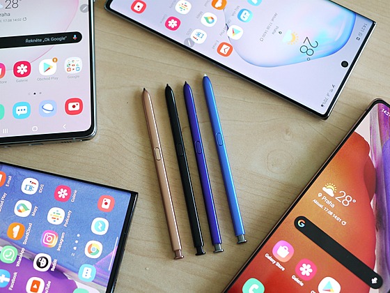 Aktuální sestava ady Galaxy Note (2020)