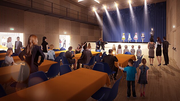 Nov kulturn centrum vyroste na mst kina Panorama. Na vizualizaci je kinosl.