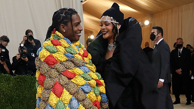 ASAP Rocky a Rihanna na Met Gala (New York, 13. z 2021)