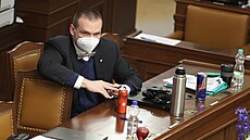 Vláda přes obstrukce SPD Sněmovnou tlačí novelu pandemického zákona. Na snímku... Vláda přes obstrukce SPD Sněmovnou tlačí novelu pandemického zákona. Na snímku...