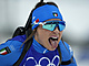 Italská biatlonistka Dorothea Wiererová v cíli sprintu na ZOH v Pekingu 2022....
