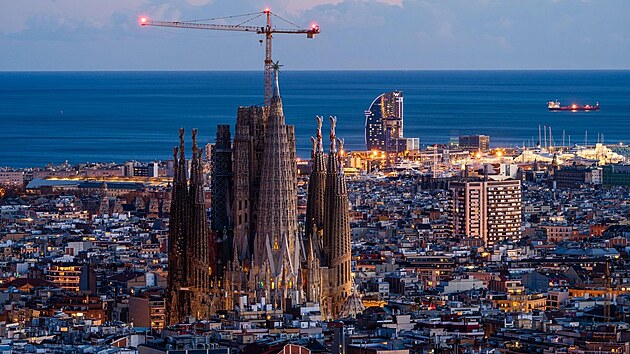 Chrm Sagrada Famlia v Barcelon (8. prosince 2021)