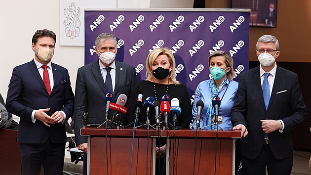 Tisková konference poslaneckého klubu hnutí ANO (16. února 2022)
