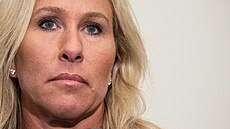 Republikánská kongresmanka Marjorie Taylorová Greeneová. (10. února 2022) Republikánská kongresmanka Marjorie Taylorová Greeneová. (10. února 2022)