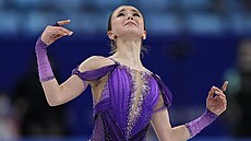 Kamila Valijevová z Ruska se se skóre 82,16 dostala do ela prbného poadí...
