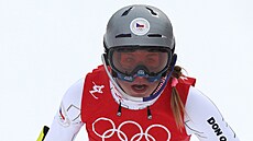 Ester Ledecká po sjezdu byla druhá a nadji na medaili drela i po zdailé...