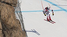 Jan Zabystan v kombinaním sjezdu na olympijských hrách v Pekingu.