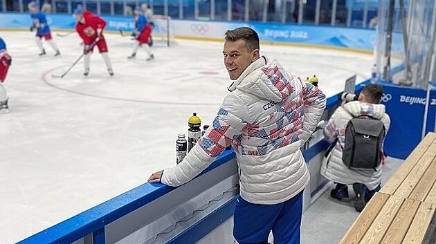 Dominik Kodras bhem trninku na olympijskm turnaji v Pekingu.