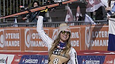 Ester Ledecká, vítězka sjezdu v Crans Montaně Ester Ledecká, vítězka sjezdu v Crans Montaně
