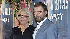Björn Ulvaeus a jeho manelka Lena Kallersjo (Stockholm, 20. ledna 2016)