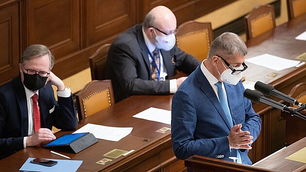 Expremir Andrej Babi na jednn Poslaneck snmovny (3. bezna 2022)
