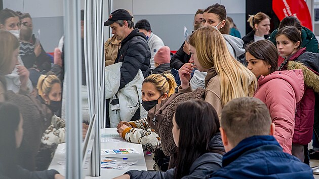 Terminl Letit esk Budjovice se v roce 2022 doasn zmnil na centrum pro uprchlky z Ukrajiny.