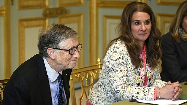 Melinda a Bill Gatesovi v Pai (16. dubna 2018)