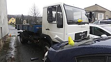Dopravní nehoda nákladního auta v Citicích na Sokolovsku. (5. dubna 2022)